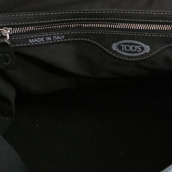 TOD'S Handbag Leather BLK Solid Color - Picture 4 of 14